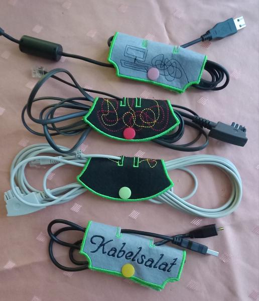 ITH-Stickdatei Kabeltasche Kabelsalat